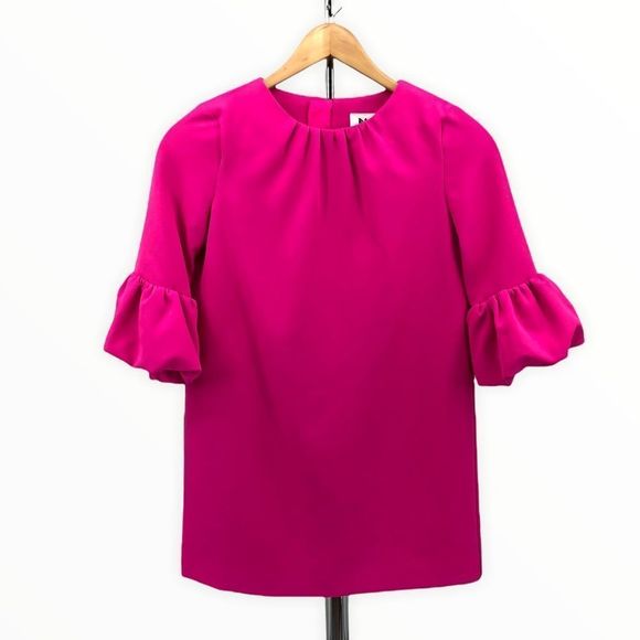 Milly Minis Fuchsia Fernanda Ruffle Sleeve Dress - Picture 1 of 11